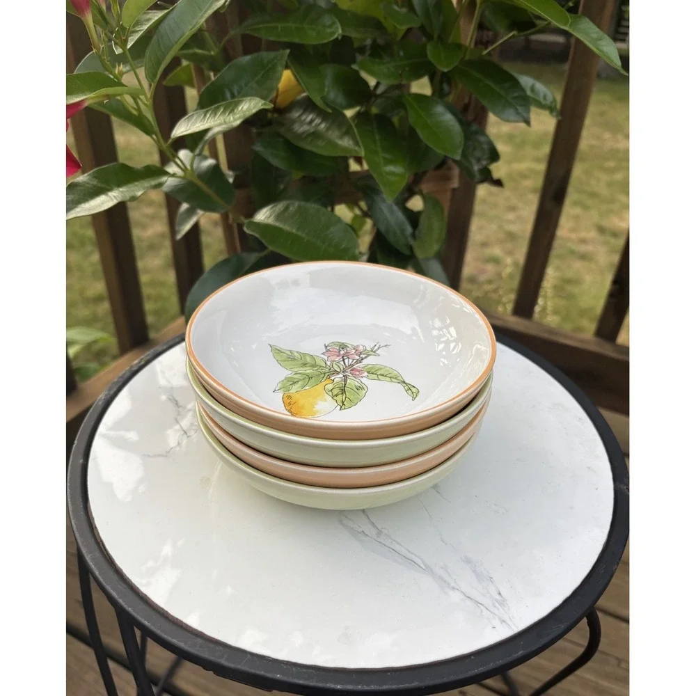 Williams Sonoma Meyer Lemon Citron Dipping Bowls Set of 4 Mixed Colors 5.75